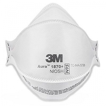 3M™ Aura™ Health Care Particulate Respirator and Surgical Mask 1870+, N95 (Khẩu trang lọc bụi bảo vệ hô hấp dùng trong y tế)